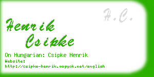 henrik csipke business card